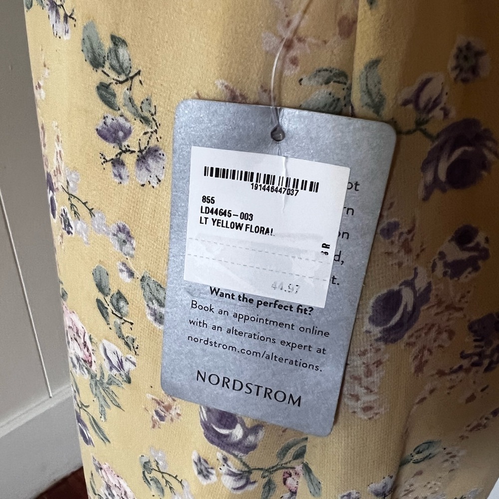 NWT Lush Yellow Floral Dress, farmhouse, bridal, shower, causal or formal, Small - Picture 11 of 13